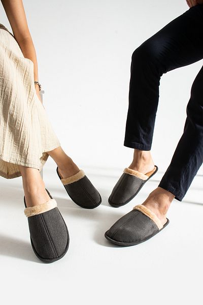 Special Action Men's and Women's Home Slippers - Winter Dowry Slippers with Fur Inside, Light Sole, Noiseless (Narrow Fit)