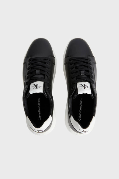Calvin Klein Erkek Marka Logolu Şık Görünüşlü Deri Gündelik Kullanıma Uygun SİYAH Sneaker YM0YM0068