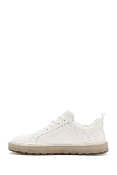 Derimod White Leather Sneaker - Men'S, Lace-Up, 24Wfd 692618