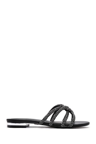 Derimod Women's Black Stone Slippers 24Sfd441814