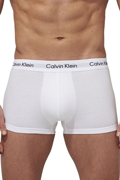 Calvin Klein Erkek Marka Logolu Elastik Bantlı Günlük Kullanıma Uygun Beyaz Boxer U2664G 100