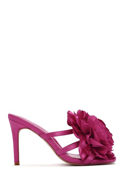Derimod Pink Accessory Detailed Women's Thin Heeled Slippers - 24SFE451414