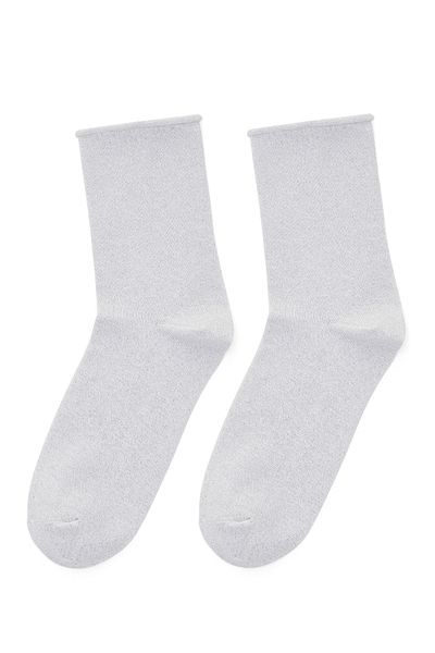 Derimod White Glitter Cotton Women's Socks - 000A2C40066F