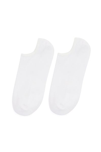 Derimod White Cotton Women's Short Socks - 000a2c40086f