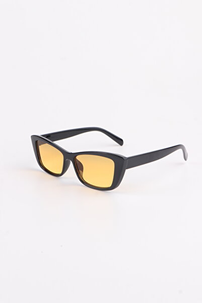 Chunky Frame Occihali Unisex Cat Eye Vintage Black Orange Sunglasses