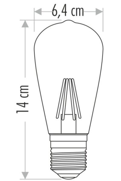 Cata 8 Watt SARI IŞIK Rustik Ampul Uzun Fılament 6400 K E 27 Duy 220 V ( SARI...