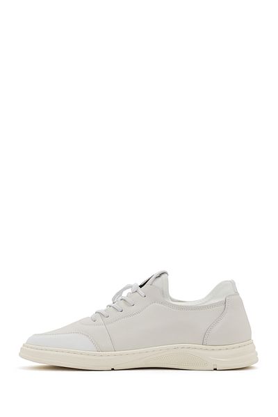 Derimod White Leather Sneaker - Men's, Lace-up, 24SFD624118
