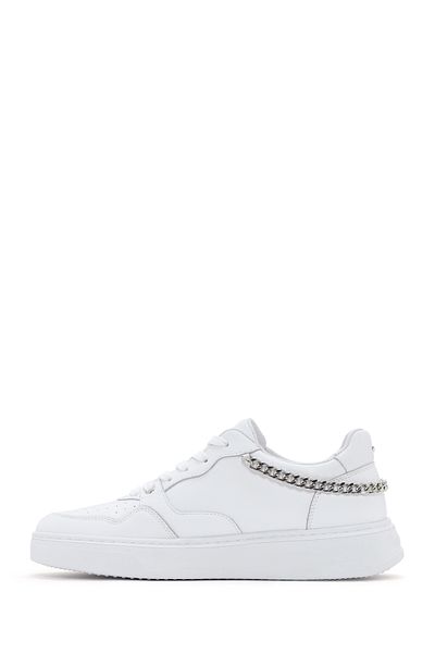 Derimod Alberto Guardiani White Chain Women's Leather Sneaker - G03g100011