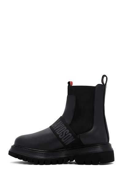 Derimod Harley Davidson Black Thick Sole Men's Chelsea Boots - 021m100557