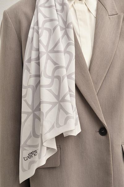 Armine Defne Flush Viscose Shawl - 21 - Gray