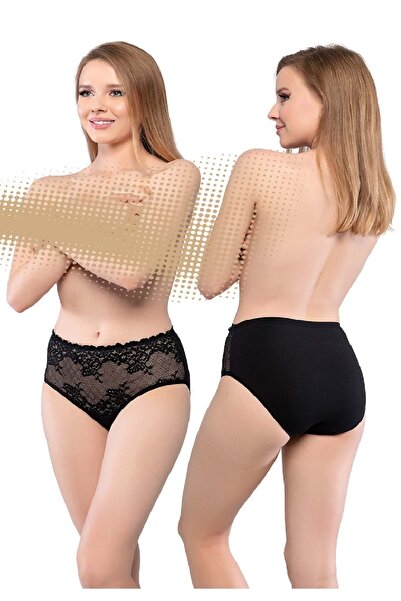 Belinay 3036 Γυναικείο εσώρουχο με δαντέλα μπροστά Μαύρο Λ