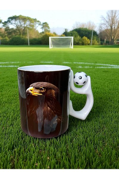 Marblestone Black and White Football Player Themed Trophy Cup – Custom Design for Fans!