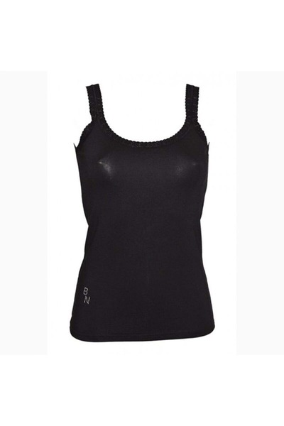 Belinay 0861 Lace Strap Tank Top Black XXL