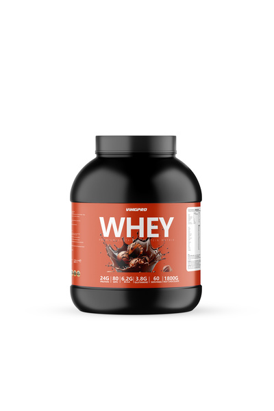 vingpro WHEY PROTEIN PRO WPC80 1800GR 60 SERVİS fındık çikolata