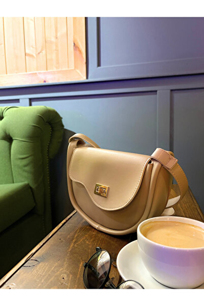 Elory Grace Geantă de umăr în diagonală bej pentru femei Slant – Noul sezon, husă cu croială specială, curea reglabilă