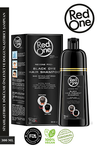 Red One Redone Siyah Saç Şampuanı – Doğal Ve Kalıcı Siyah Görünüm 300 ml