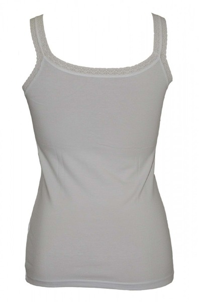 Belinay 0861 Tricou cu bretele din dantelă alb M