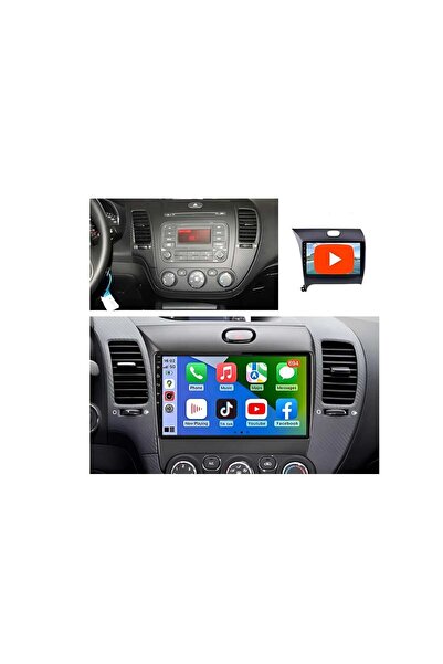 Kia شاشة اندرويد لسيارة كيا سيراتو موديل 2014 -2017 (رام 2&الذاكرة 32) تدعم كار بلاى واندرويد اوتو