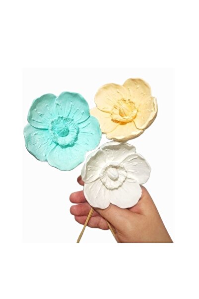 morlalem m 8cm Gelincik Çiçeği Çiçek Silikon Kalıp K-1212, Kokulu Taş Sabun A...
