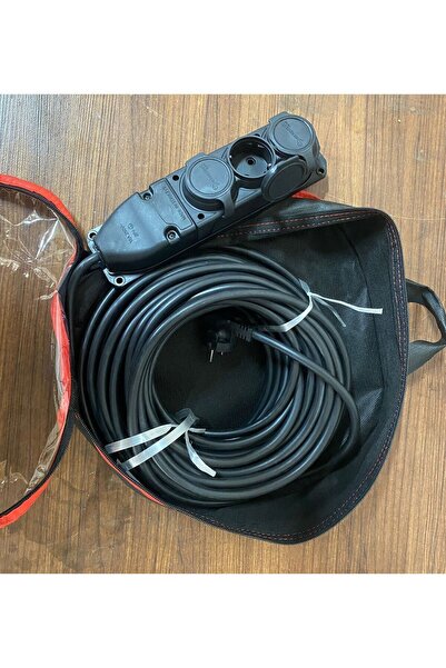 KL HOME Çantalı 20metre Elektrik 3 Priz Koruma Kapaklı 3x2,5mm Kamp Karavan A...