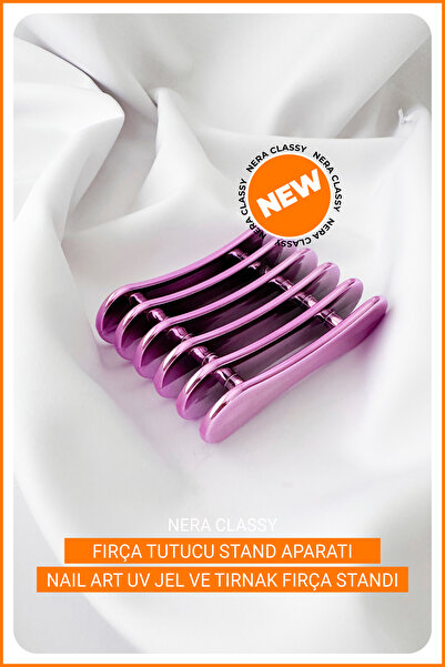 Nera Classy Protez Tırnak, Nail Art Fırça Tutma Standı, Aparatı, Uv Jel Ve Tı...