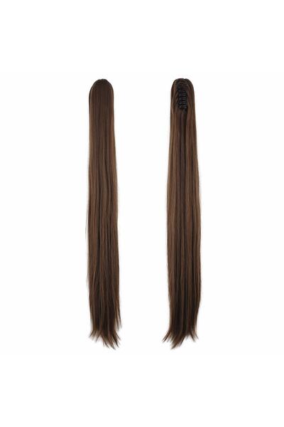 Suzan Peruk Coada de cal dreaptă cu cataramă / Brun-șaten