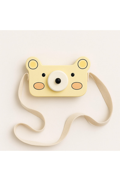tinyminywoods sevimli ayıcık ahşap fotoğraf makinası bebek odası dekoratif oyuncak