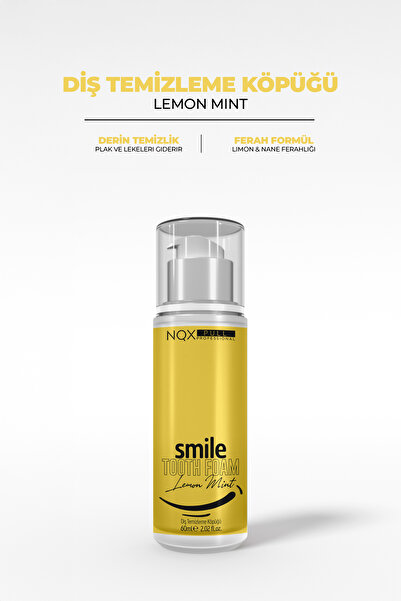 NQX PULL Diş Macunu Köpük Doğal Florürsüz Anında Beyazlatma Etkili Tam Koruma Limom-Nane 60ml