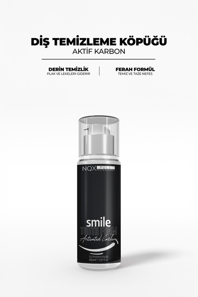 NQX PULL Diş Macunu Köpük Doğal Florürsüz Anında Beyazlatma Etkili Tam Koruma Aktif-Karbon