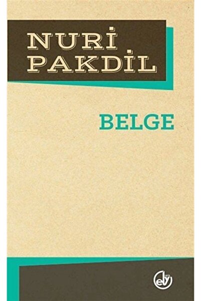 Edebiyat Dergisi Yayınları Belge Nuri Pakdil - Nuri Pakdil