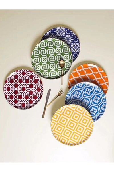 Porland Morocco 6-Person Cake Set 20cm Mixed Color