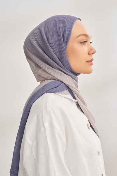 ARMANDA Muslin Tie-Dye Shal - Night Blue-Stone