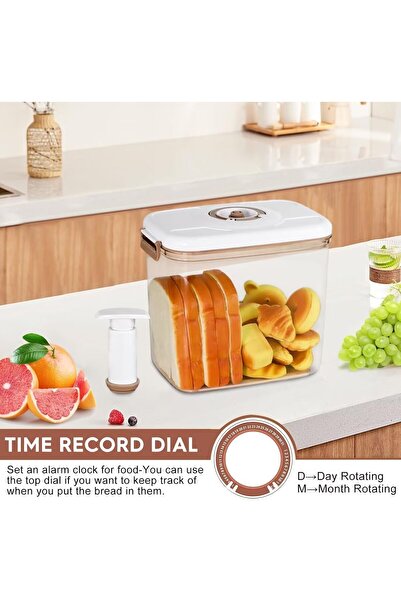 Generic Vacuum Seal Containers for Food Storage with Pump & Strainer, Airtight Kitchen Containers 2.7L