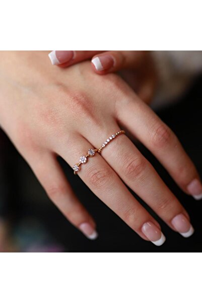 ByGoldenHouse Koronet Tria Kombin Yüzük