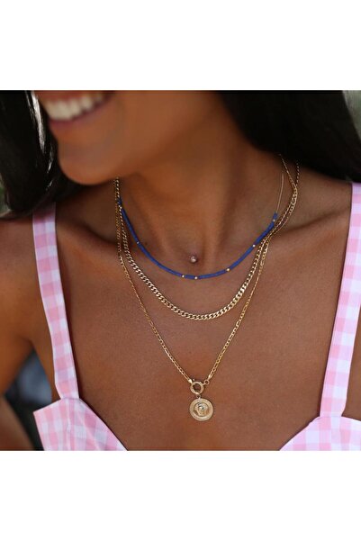 ByGoldenHouse Medusa Madalyon Kolye Kombin