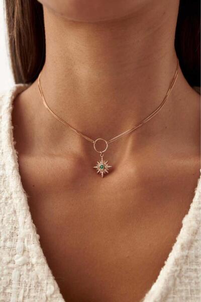 ByGoldenHouse Kutup Yıldızı Choker Kolye