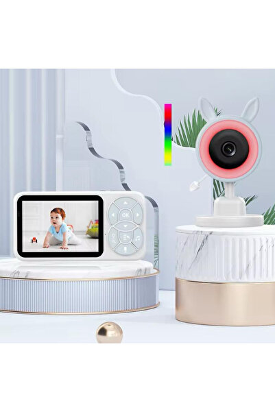 a+ anyplus Bebek Kamerası Kumandalı Monitörlü Karşılıklı Konuşma RGB ışıklı H...