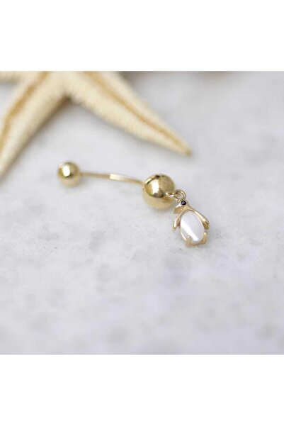ByGoldenHouse Penguen Göbek Piercing