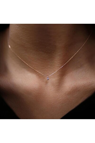 ByGoldenHouse Mini Tek Taş Kolye