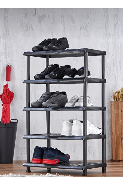 ALY DURU 5 Katlı Plastik Ayakkabılık - Bölmeli Ayakkabı Rafı Düzenleyici