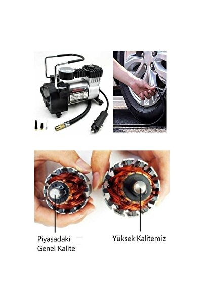 charmerprincesses Metal Lastik Hava Kompresörü Araba Oto Araç motosiklet bisiklet yatak Lastik Şişirme Pompası150 Psi