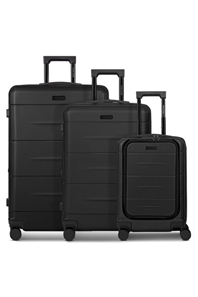 Police London 4 wheels Suitcase set 3-piece with expansion pleat
