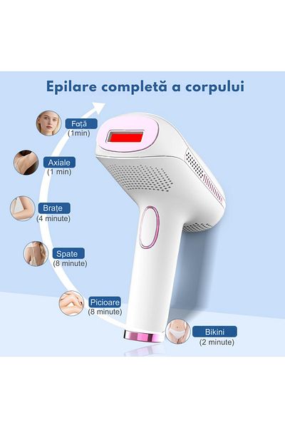 StfTauc IPL Epilator, Permanent painless hair removal, 999,999 pulses, 9 levels, HR/SC/RA Mode