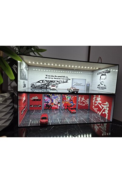 standes 40 araçlık Hotwheels Uyumlu Diorama Garaj