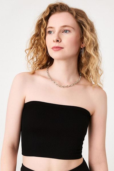 HAKKE Seamles Strapless Crop Bustier