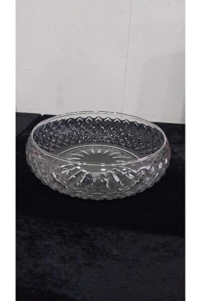 Loop Kördüğüm Handmade Large Size Glass Salad Bowl Presentation Bowl 24cm Lattice