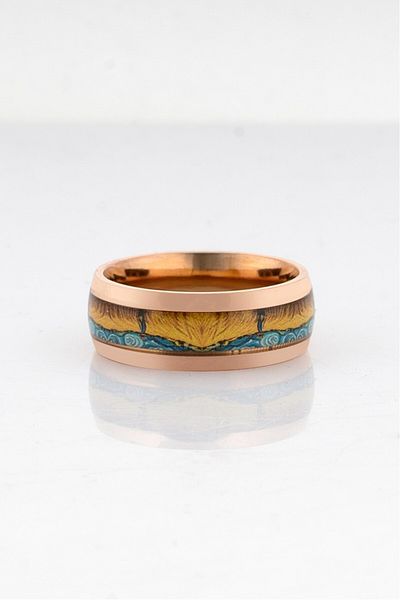 UKHWD SUPPLY 316L Steel Van Gogh Men's Ring