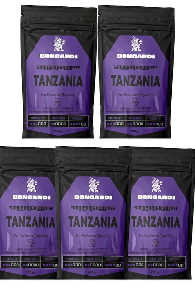 Bongardi Coffee قهوة تنزانيا المحلية ذات الأصل الفردي المؤهلة 5 × 200 جم (يمك...