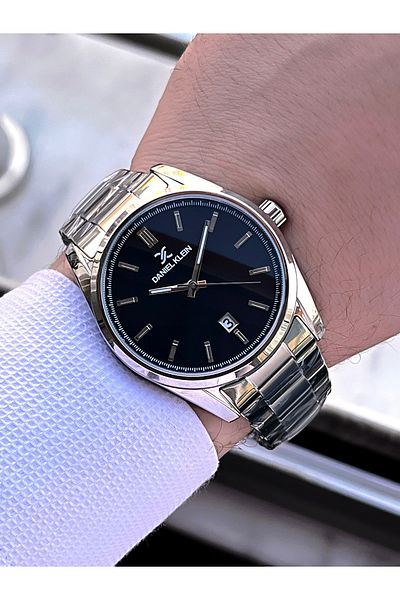Daniel Klein Calendar Steel Band 50 Mt Water Resistant Men's Wrist Watch Edk.10043-2