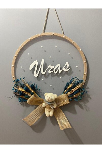 HOBİ55 Ahşap Kapı Süsü Çelenk 30x30 Kapı Süsü Özel El Yapımı Çck-04